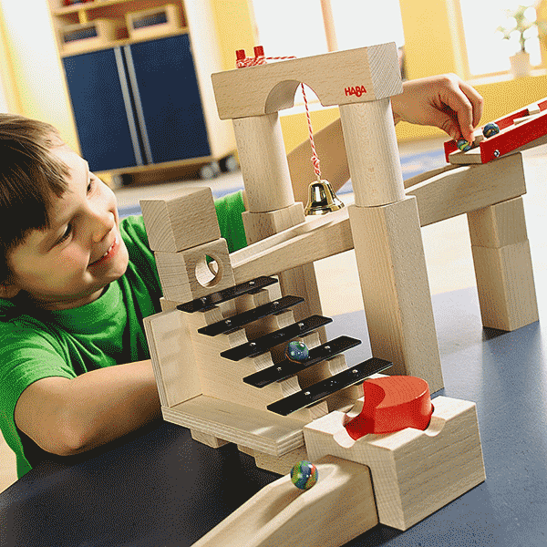 Marble run sound staircase accessory