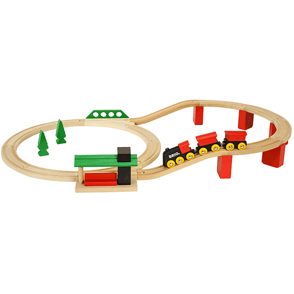 Wooden Train Set for 2 Year Olds