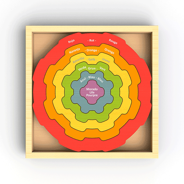 gear wheel puzzle Language Learning Stacking Puzzle