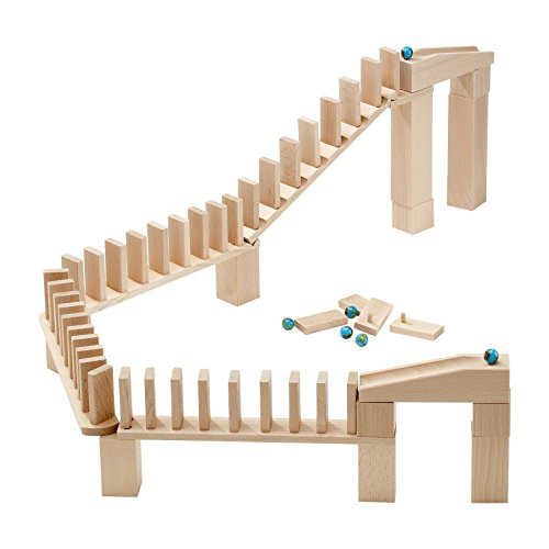 Hape Marble Run Tricks n Twists Circuit de Billes (3Y+) | Parcours Steam 80+ Pièces avec 40 Billes