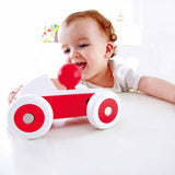 Baby with Red Push Car Toy