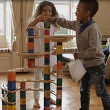 Children Playing with STEAM Marble Run