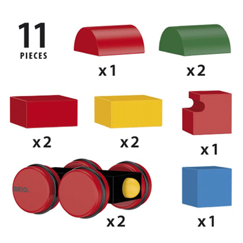 11 pieces in Magnetic Blocks Train