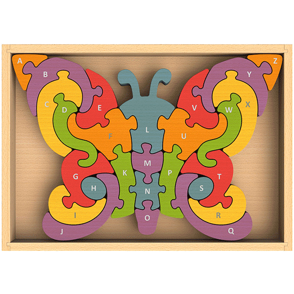 Butterfly alphabet puzzle