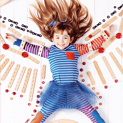 Preschool Girl Construction Lifestyle Image