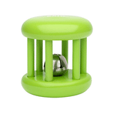 green wooden baby rattle