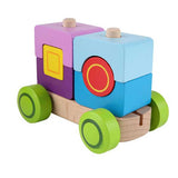 Early STEM building blocks puzzle train