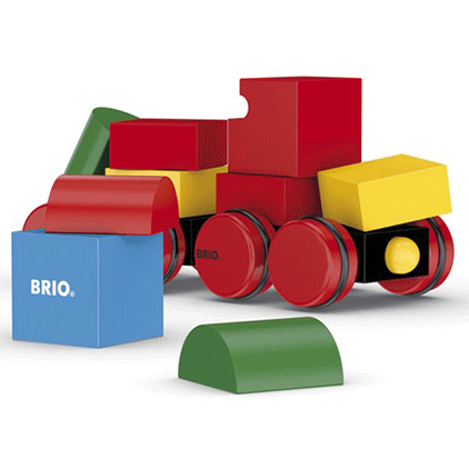 Wooden Train of Magnetic Blocks