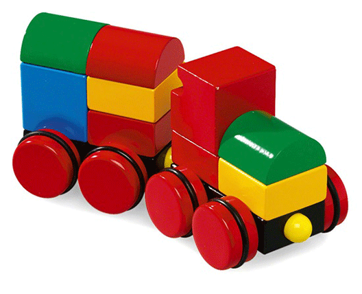 Wooden Magnetic Blocks Train
