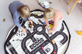 Play&Go Large Children Roadmap Play Mat and Toy Organizer Storage 55" Bag