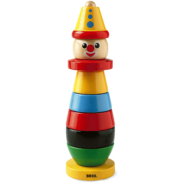 Classic Wooden Stacking Clown